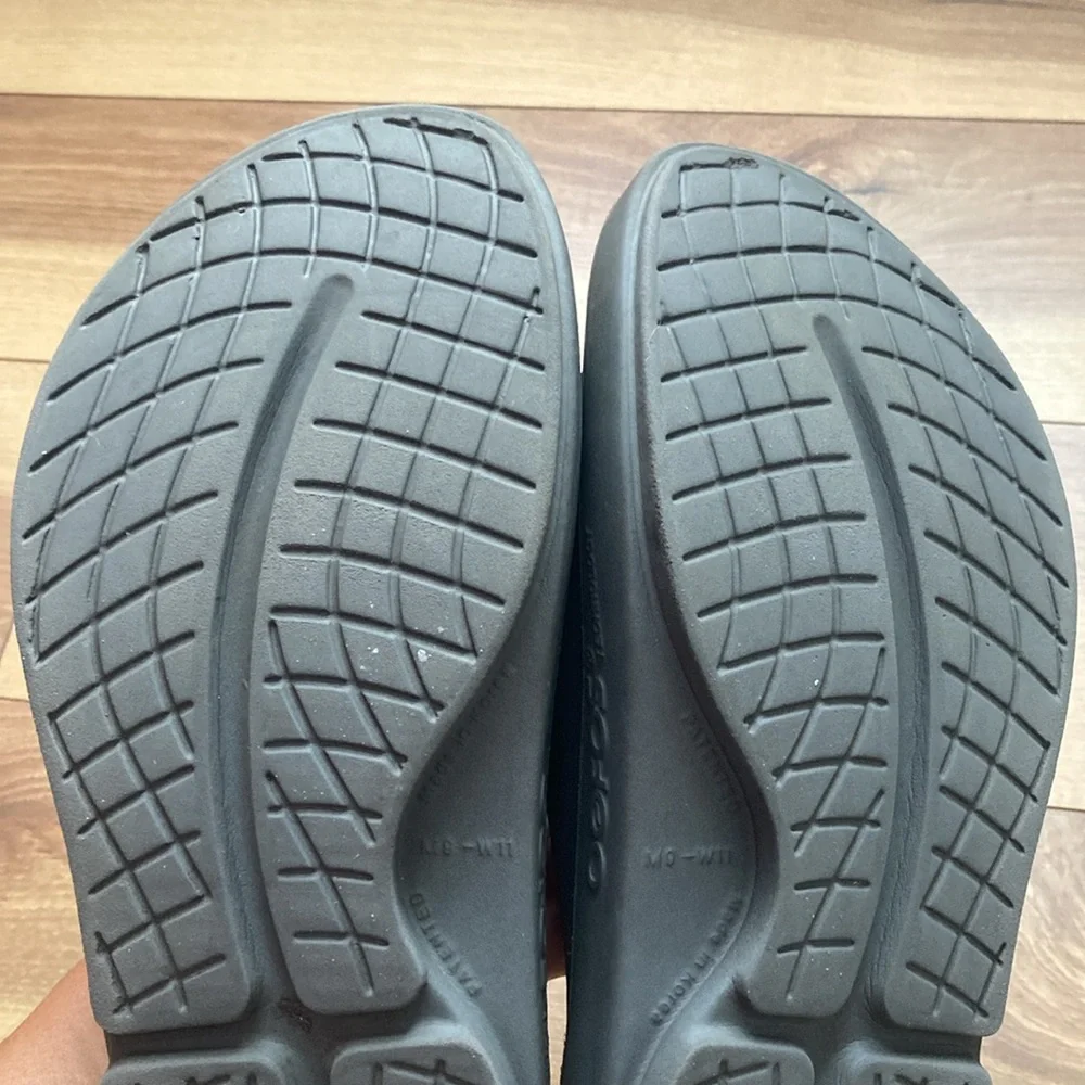 OOFOS Gray Slide Sandals